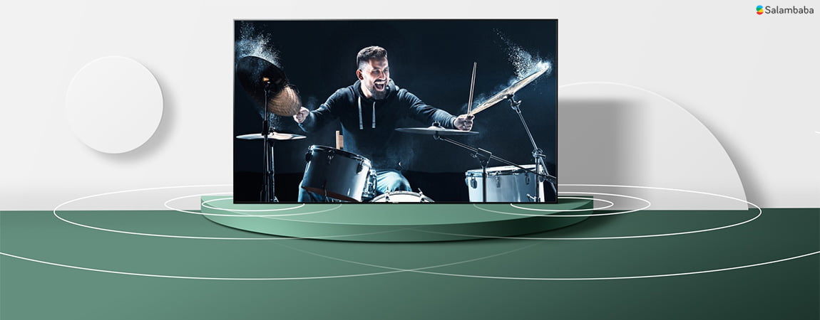 صدای قدرتمند تلویزیون 55 اینچ سامسونگ Q80T